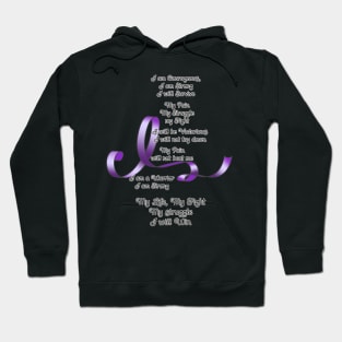 Purple Ribbon Awareness Poem Hoodie